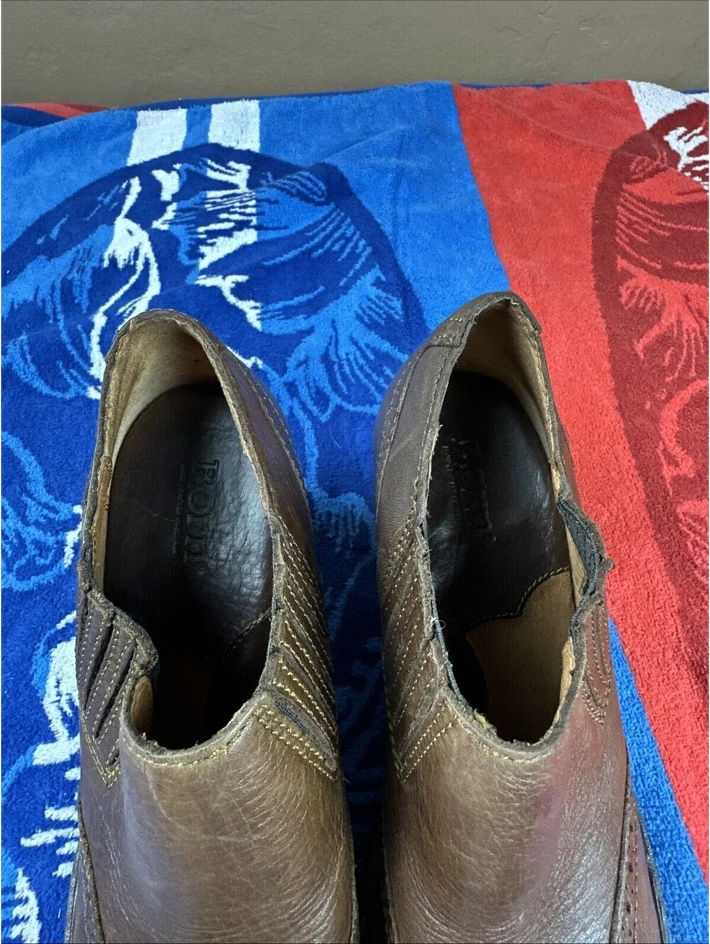 BORN Brown Leather Southwestern Cowboy Ankle Boots Mules Sz 8.5